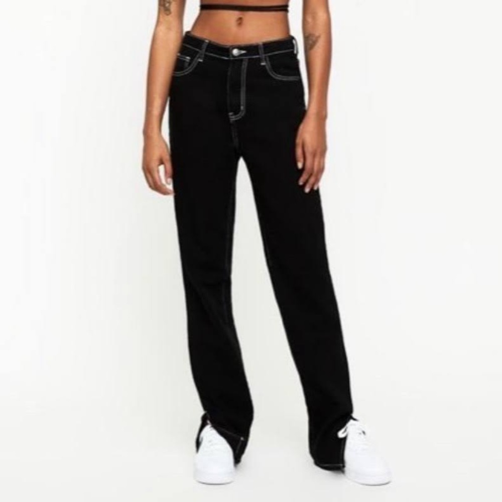 LIONESS FASHION ALABAMA CONTRAST STITCHING JEANS